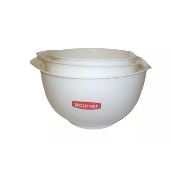 CURVER Smart Fresh Rührschüssel-Set 3-teilig Weiß 1,5L 2,5L 4L stapelbar