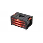 QBRICK SYSTEM PRO DRAWER 3 Werkzeugkoffer 2.0 Basic Modulares Aufbewahrungssystem mit 3 flachen Schubladen, Schwarz/Rot, Metallschienen, 15 kg Gesamtlast