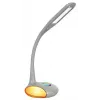 Activejet VENUS RGB Graue LED Schreibtischlampe mit farbwechselndem Sockel und USB-Ladefunktion