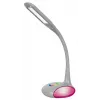 Activejet VENUS RGB Graue LED Schreibtischlampe mit farbwechselndem Sockel und USB-Ladefunktion