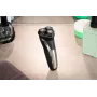 Prime3 SRS61 Rotationsrasierer mit Pop-Up-Trimmer, Schwarz/Silber