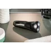 Prime3 SRS61 Rotationsrasierer mit Pop-Up-Trimmer, Schwarz/Silber