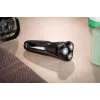 Prime3 SRS61 Rotationsrasierer mit Pop-Up-Trimmer, Schwarz/Silber