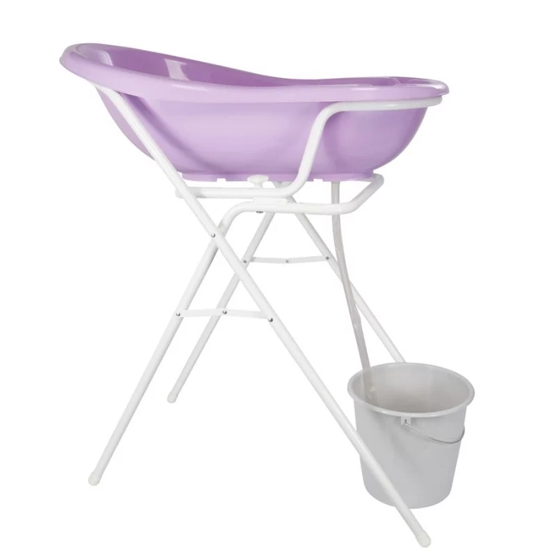 KEEEPER Universal-Badewannenständer Dawid Weiß – Höhenverstellbar, Faltbar, Passend für Babybadewannen 84–100 cm