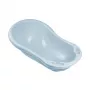 KEEEPER Babybadewanne 84cm Wiktoria Pure Blau – Ergonomische rutschfeste Badewanne mit Ablaufstopfen, BPA-freies PP, 25L