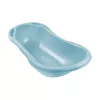 KEEEPER Babybadewanne 84cm Wiktoria Pure Blau – Ergonomische rutschfeste Badewanne mit Ablaufstopfen, BPA-freies PP, 25L