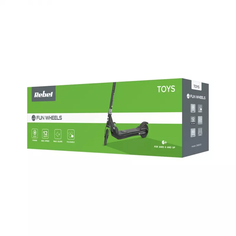 REBEL FUN WHEELS BLACK Elektroroller 250W 25km/h 8 inch Vollgummireifen