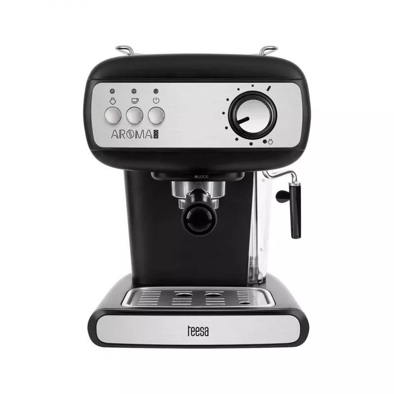 TEESA AROMA 400 Espressomaschine 15 Bar 850W 1,6L Edelstahl/Schwarz