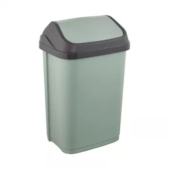 KEEEPER Swantje 25L Abfalleimer mit Schwenkdeckel, Grün