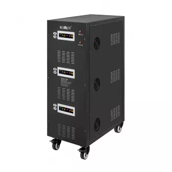 KEMOT PROavr-100k 100 kVA Dreiphasen-Automatikspannungsstabilisator, Servomotor, 280-430V Eingang, 380V Ausgang, LCD, Schwarz