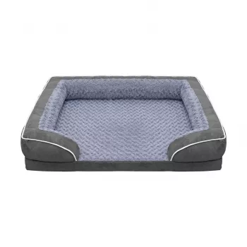REBEL ANIMALS Premium Haustier-Sofabett für Hunde und Katzen, 89x63x18 cm, Anthrazit