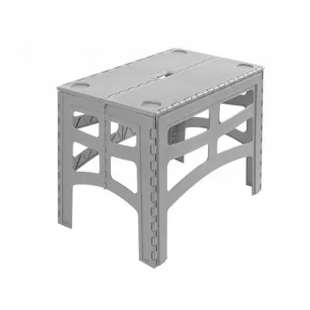 keeeper Klappbarer Outdoor-Tisch Timo L, Nordic Grey, 70 x 45 x 55 cm, Belastbarkeit 80 kg