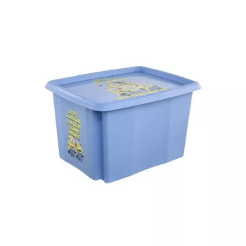 KEEEPER Box mit Deckel 30L Karolina „Minions Happiness“ 45x35x27cm hellblau