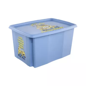 keeeper Box mit Deckel 45L Karolina “Minions Happiness” 55,5x40x30cm Hellblau