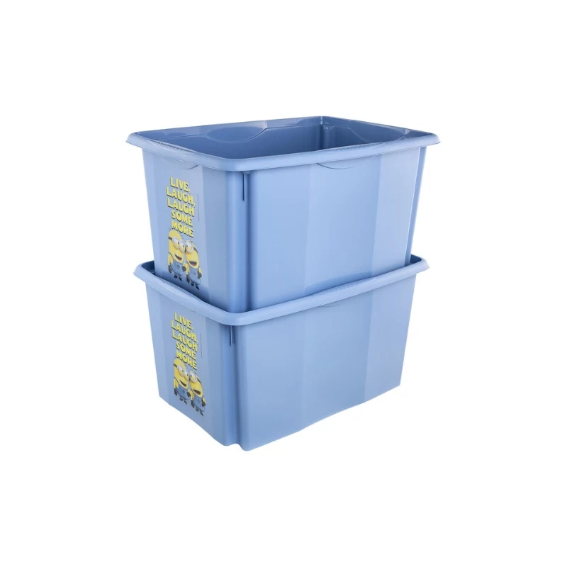 keeeper Box mit Deckel 45L Karolina “Minions Happiness” 55,5x40x30cm Hellblau