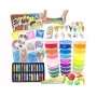 iLike Slime DIY Kit XL Komplett-Set zur Herstellung von Schleim zu Hause Mehrfarbig