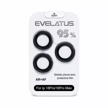 Evelatus Apple iPhone 18 Pro / 18 Pro Max Kameraobjektiv-Schutzglas Armor Black