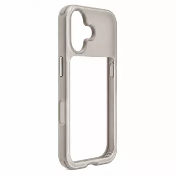 Evelatus Apple iPhone 17 LiveCase Hybrid Hülle Stand PC+TPU Silber