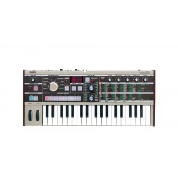 Korg microKORG Analog Modeling Synthesizer mit 37 Mini-Tasten und Vocoder, Grau