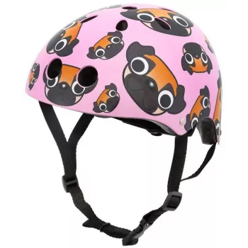 Hornit Pug Kinder-Fahrradhelm mit LED-Lichtern - Pink, 48-53 cm PUS806