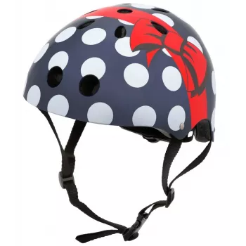 Hornit POM913 Polka Dot Multi-Sport Helm für Kinder, 53-58 cm, Schwarz/Blau/Rot/Weiß