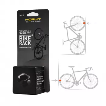 HORNIT CLUG PRO Hybrid Fahrrad Wandhalterung Schwarz Medium 7762HCP