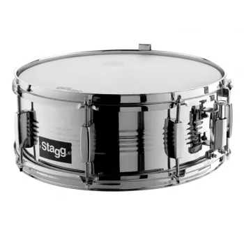 Stagg SDS-1455ST8/M 14 inch x 5,5 inch Stahl-Snare-Drum, Chrom