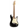 Stagg SES-55 BLK E-Gitarre - Massiver Erlenkorpus, Ahornhals, SSS-Tonabnehmer, Schwarz
