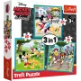 Trefl 3-in-1 Mickey Mouse and Friends Puzzle-Set - 20, 36, 50 Teile