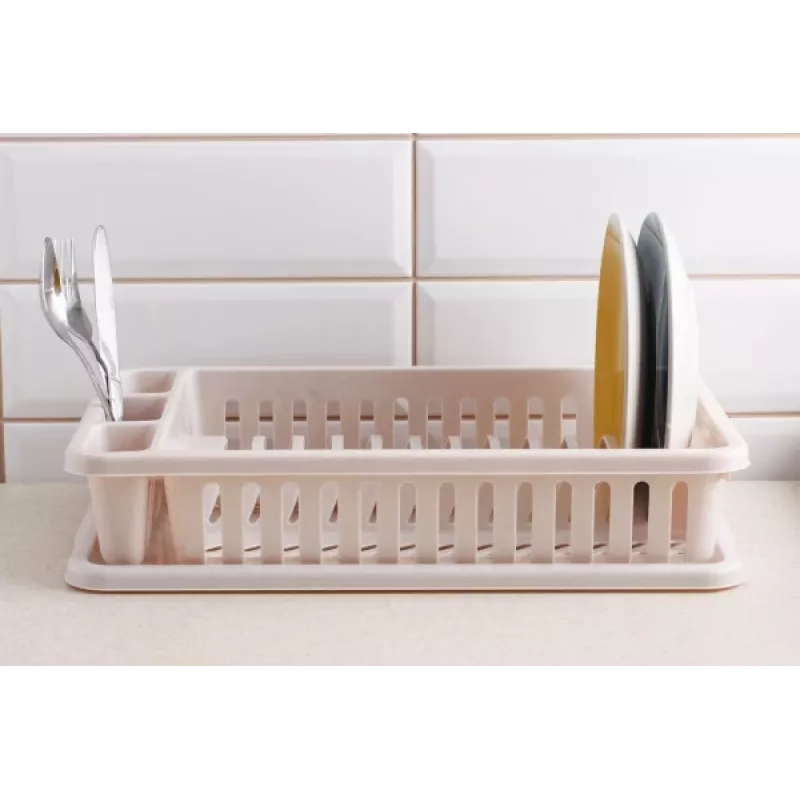 CURVER Geschirrabtropfgestell 26,5 x 42 x 8,8 cm Beige