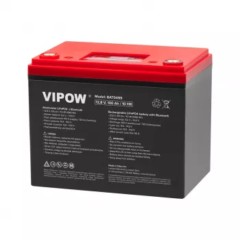VOLT POLSKA 100Ah Bluetooth LiFePO4 Akku 12,8V 1280Wh mit BMS und App-Überwachung