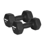 REBEL ACTIVE Gusseisen-Neopren-Hantelset 2x8kg, Dunkelgrau