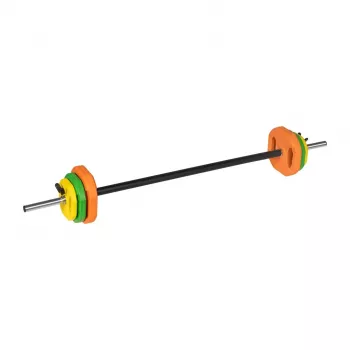 REBEL ACTIVE 20 kg Gusseisen-Hantelset mit 140 cm Stange