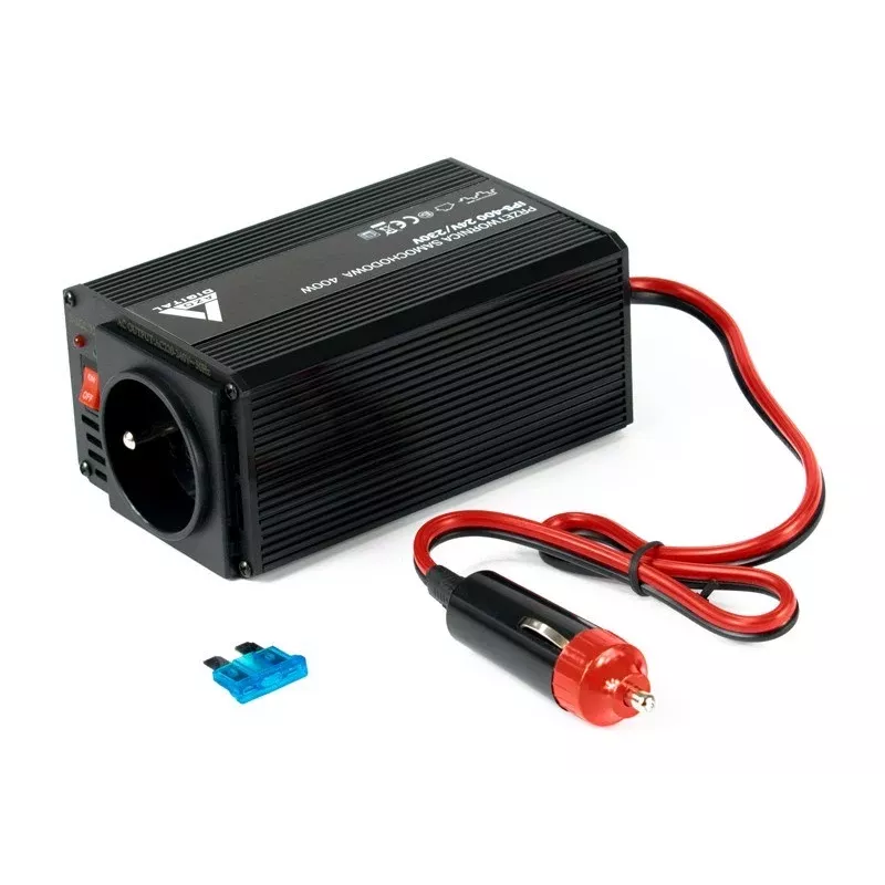 AZO Digital IPS-400 24V DC auf 230V AC modifizierter Sinus-Wechselrichter 400W