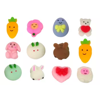LEAN TOYS Ostereier Squishy Hase Spielzeug 12 Stück