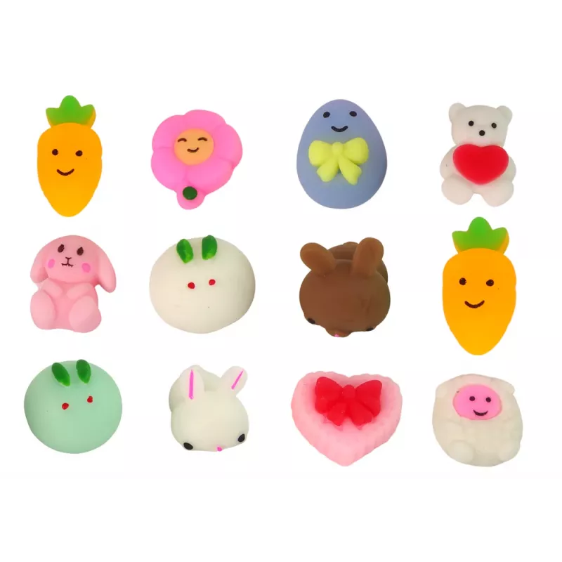 LEAN TOYS Ostereier Squishy Hase Spielzeug 12 Stück