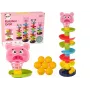 LEAN TOYS Pädagogische Kugelbahn 6 Ebenen Schweinchen-Korbsortierer