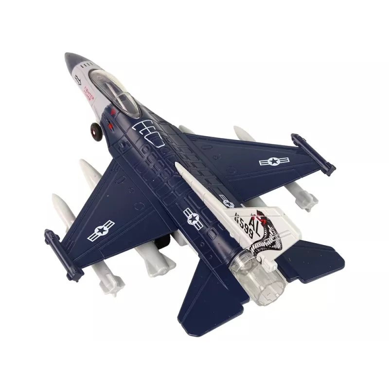 LEAN TOYS Flugzeug Reibungsantrieb Lichter Geräusche 1:72 Navy