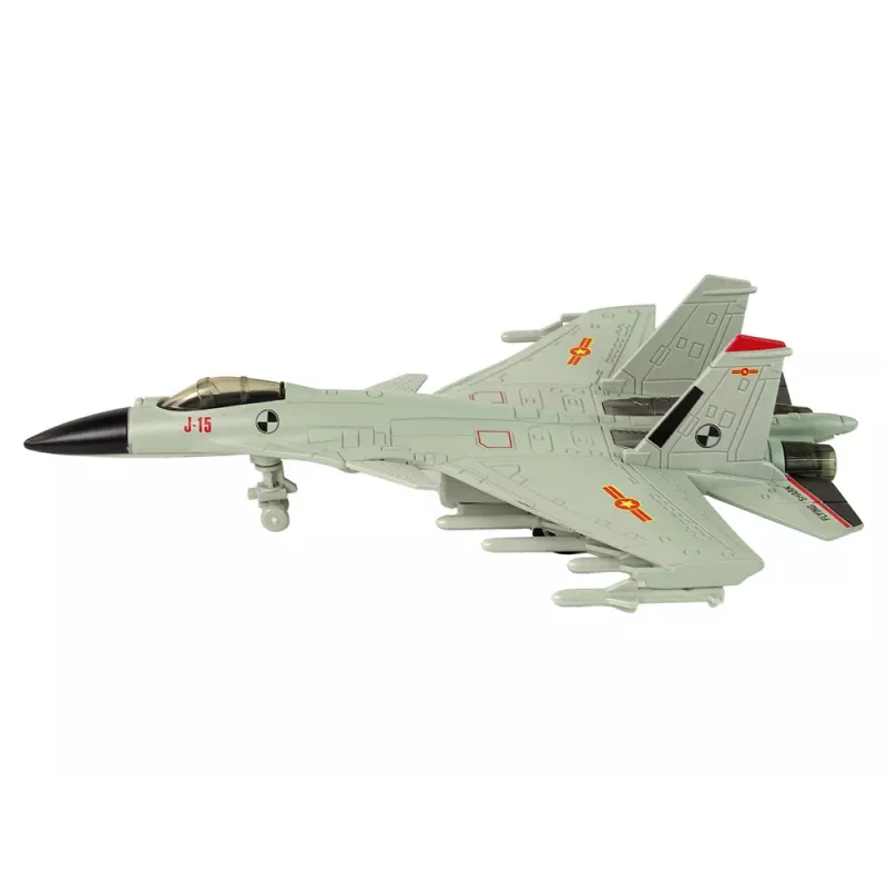 LEAN TOYS 15410 Graues Reibungsantrieb-Kampfflugzeug 1:72