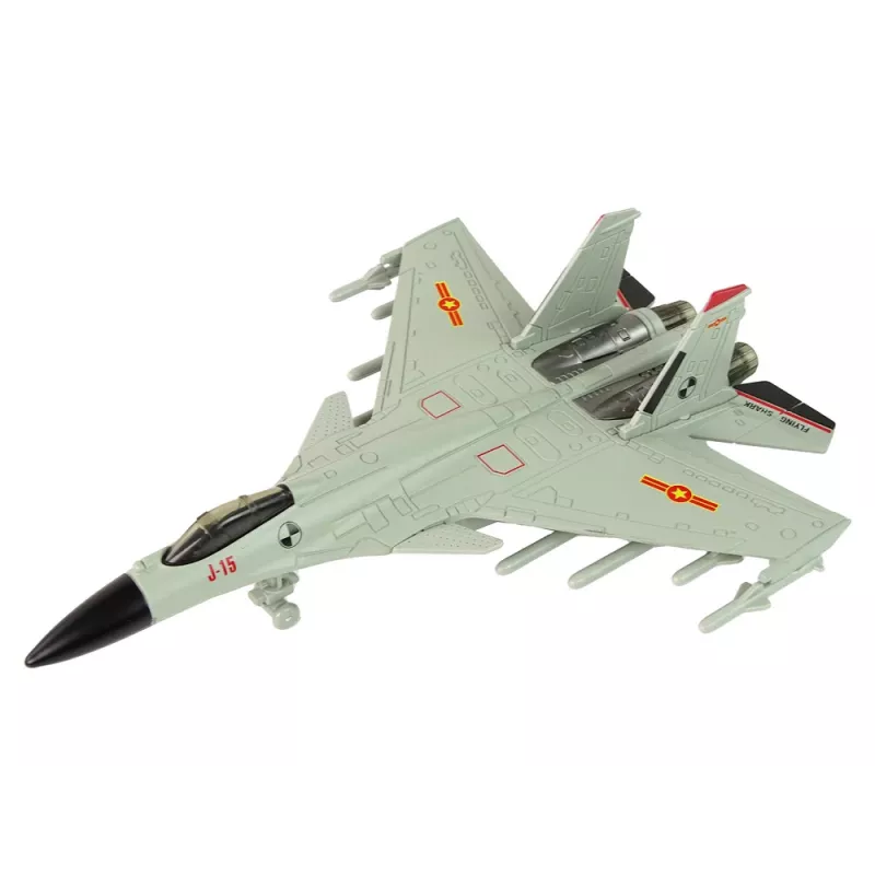 LEAN TOYS 15410 Graues Reibungsantrieb-Kampfflugzeug 1:72
