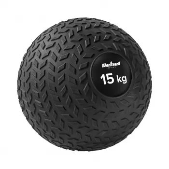 Rebel Active Slam Ball 15 kg 23 cm Schwarz - Medizinball für Kraft und Rehabilitation