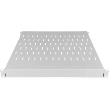 ALANTEC SA-PR-19-1U-500-900-4-S Verstellbarer 19 inch 1U Fachboden, Tiefe 500-900 mm, Grau, 4 Befestigungspunkte