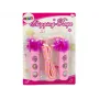 LEAN TOYS Springseil Prinzessinnen Rosa Lametta