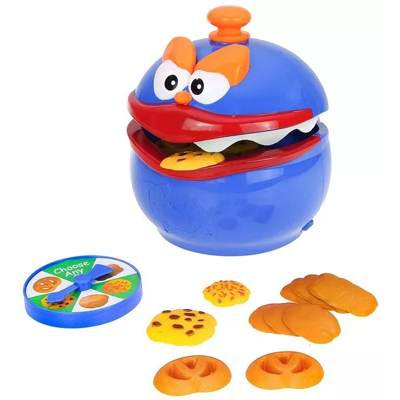 LEAN TOYS Das Keks-Schnapp-Spiel Keksfresser Lustiges Familienspiel - Action- & Reflex-Brettspiel für 2-4 Spieler ab 3 Jahren