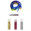 LEAN TOYS DIY Glitzerband-Armband-Bastelset, 10 Armbänder, ab 6 Jahren