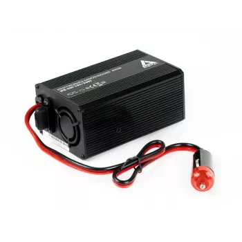 AZO Digital IPS-400 400W 12V DC auf 230V AC Wechselrichter mit modifizierter Sinuswelle, Schuko-Steckdose, Batterieklemmen und Zigarettenanzünderstecker