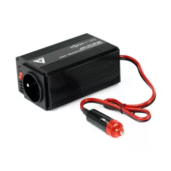 AZO Digital IPS-400 400W 12V DC auf 230V AC Wechselrichter mit modifizierter Sinuswelle, Schuko-Steckdose, Batterieklemmen und Zigarettenanzünderstecker
