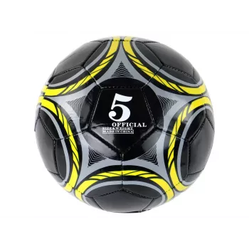 LEAN TOYS Schwarzer Fußball 24 cm Größe 5