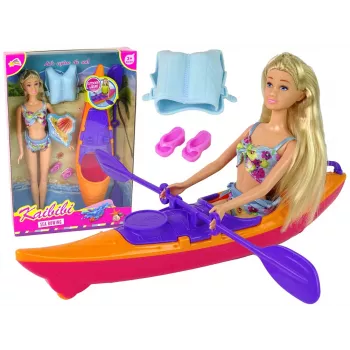 LEAN TOYS Puppenzubehör Kajak Orange
