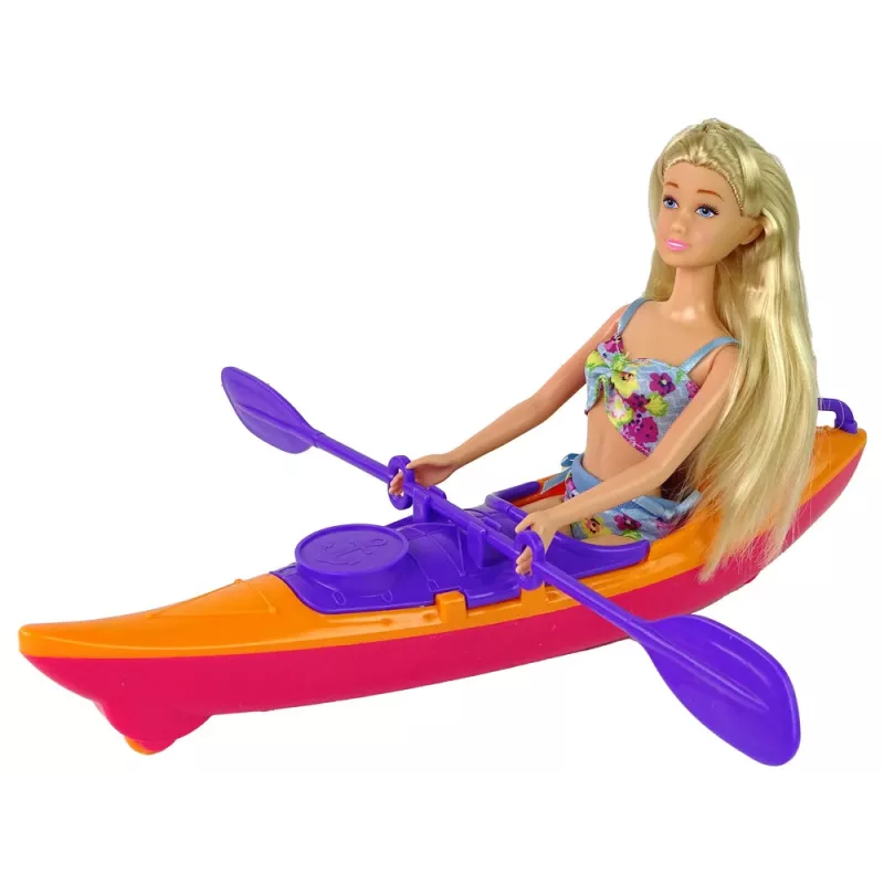 LEAN TOYS Puppenzubehör Kajak Orange